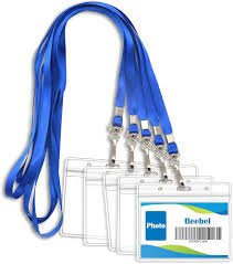  tags and badge holders (blue) 