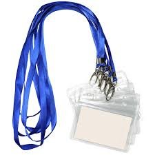  tags and badge holders (blue) 