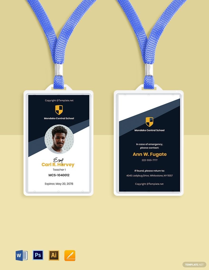 School id card, digital printing